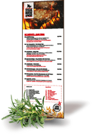Steakhouse Apache Celle Mittagskarte